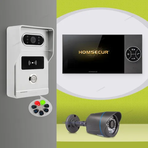 HOMSECUR 4 Wire HD Video Doorphone Intercom Door Bell Night Vision Door Unlock