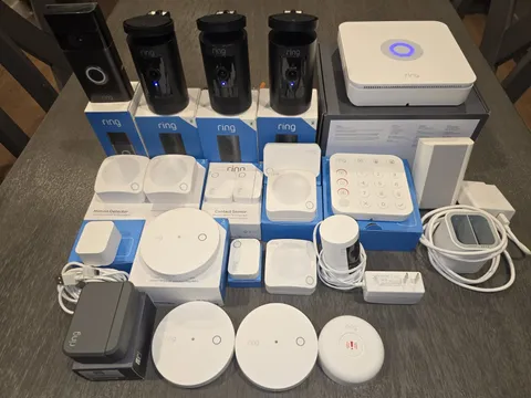 Ring Alarm Security System Bundle 3 Stick Up Cams Doorbell Indoor Cam Chime Pro