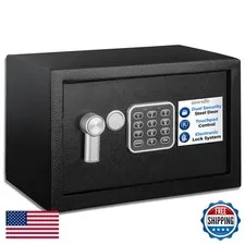SereneLife Electronic Safe Box 13.8'' x 9.8'' Digital Keypad Key Override Wall
