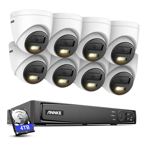 ANNKE 12MP 8CH PoE NVR 5MP Audio Security IP Camera System AI Color Night H.265+