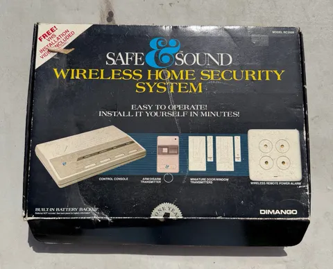 Vintage Dimango Safe & Sound Wireless Home Security System RC2000 New 
