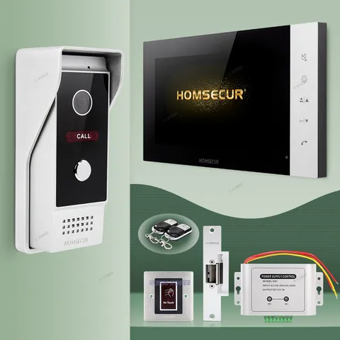HOMSECUR 7'' LCD Color Screen Intercom System With IR Outdoor Camera Mute Mode