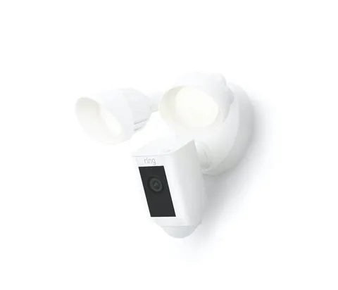 Ring Floodlight Cam Wired Plus Motion-Activated Camera 1080p White NEW