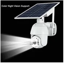 Open Box Solar WiFi Security Camera PTZ 1080P Rechargeable Battery 2-Way Audio