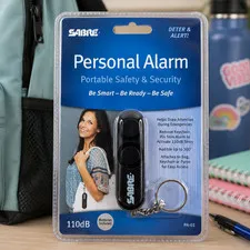 Sabre Personal Safety Alarm Siren w Key Ring PA-01 Black 110 DB - NEW