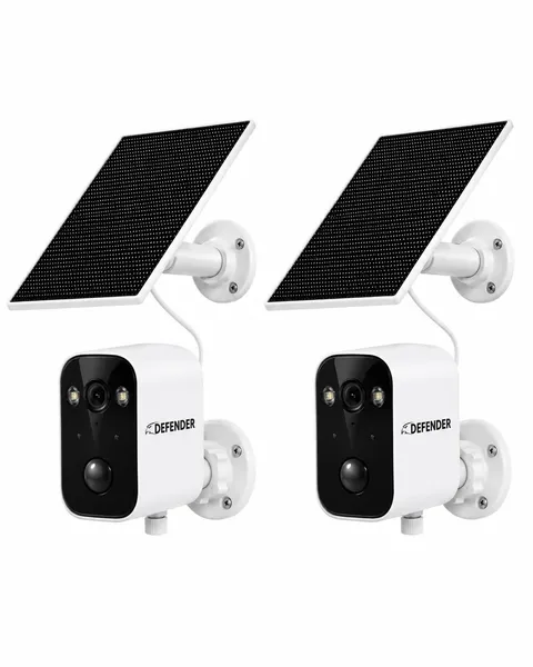 Defender AI 4K Solar Powered Everwatch Battery Wireless Security Camera, AI D...