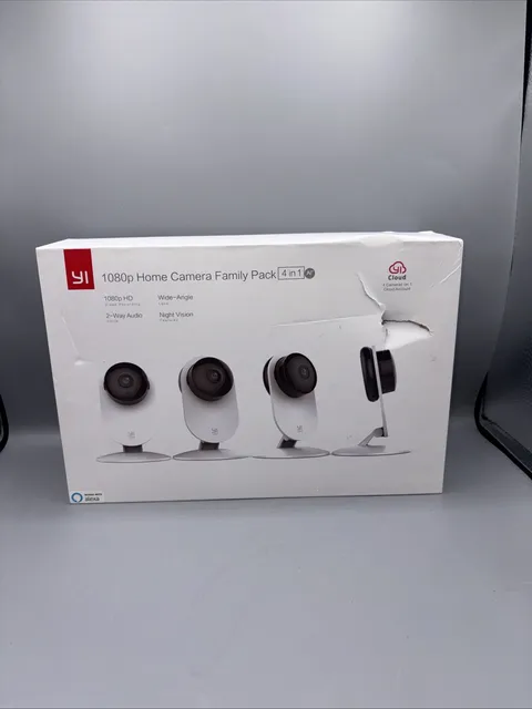 YI 1080p Home Camera Family Pack 4 in 1 WiFi Night Vision 2-Way Audio