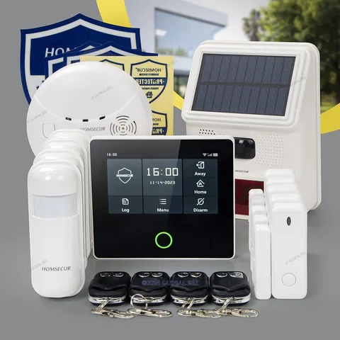 HOMSECUR Wireless WIFI 4G GSM LCD Burglar 4.3" Alarm System Touch Screen