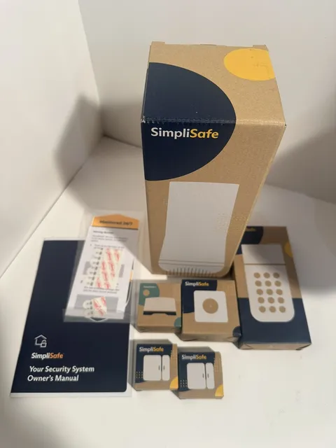 Simplisafe Base Station, Entry Keypad, 1 Water, 1 Glass and 2 Window Sensors