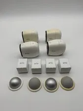 Lot Of 4 Netgear Arlo Pro VMC4030 Camera W/Batteries UNTESTED AS/IS for Parts