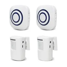 Motion Sensor Door Chime for Store - Wireless Driveway Alarm with 2 Receivers...