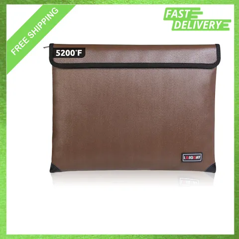 Fireproof Bag with 5200°F Thermal Insulated Waterproof Fireproof Box with Zipper
