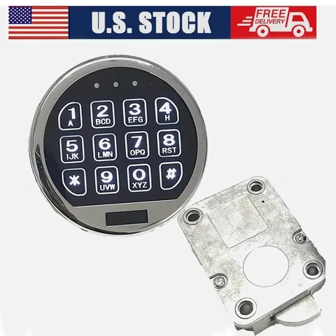 Gun Safe Lock Replacement with Swing Bolt Black Keypad Safe Electronic Lock