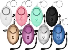 Safe Sound Personal Alarm, 8 Pack 140DB Personal Security Alarm Keychain with LE