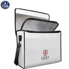 Fireproof Document Bag XL Waterproof Fireproof Safe Box for Home Travel Silver