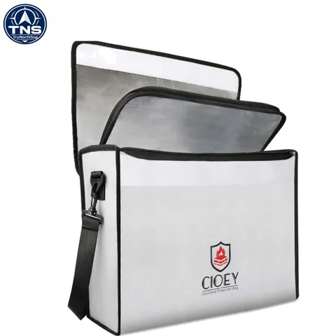 Fireproof Document Bag XL Waterproof Fireproof Safe Box for Home Travel Silver