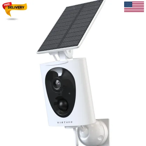 SolarFlask 2K Solar Security Cameras Wireless Outdoor, Starlight Lens, Color ...