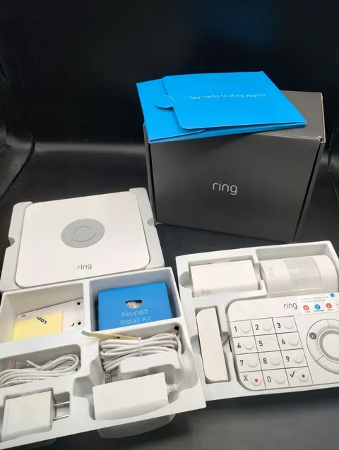 Ring Alarm Base Station Home Security Kit Hub, Cables, Power Supply & Keypad 