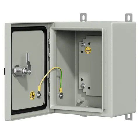 KWONONG Metal Enclosure, IP65 Waterproof Electrical Box for 10"×8"×6", Grey