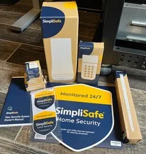 SimpliSafe Gen 3 Bundle BS3W Base, KP3W Keypad, ES3/WT3/GB3 Sensors, Sign/Decals