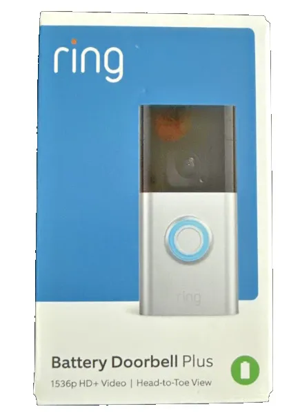 Ring Battery Doorbell Plus 1536p HD Video Head-to-Toe View NEW SEALED BOX