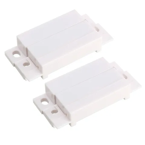2pcs MC-31 Surface Mount Wired NC Door Sensor Alarm Magnetic Reed Switch White
