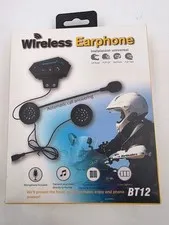 New Motorcycle Helmet Headset Wireless Bluetooth Headphone Speaker BT-12