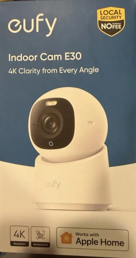 eufy Indoor Cam E30 4K UHD Security Camera Color Night Vision Smart AI Tracking