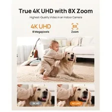 4K UHD Indoor Camera 8x Zoom Night Vision