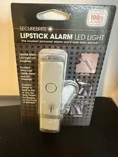 SECUREBRITE Lipstick Alarm w/LED Light & Loud Alarm NEW/NIP