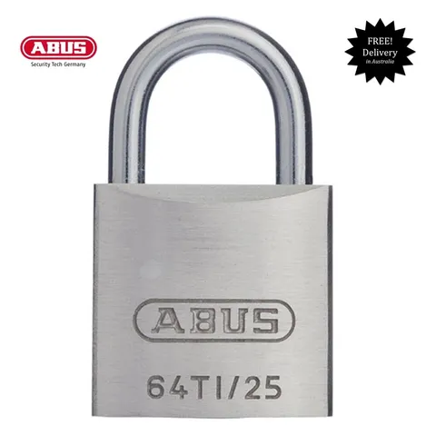 ABUS PADLOCK 25mm-TITALIUM 64TI25 Body Padlock-NEW!!-FREE POST