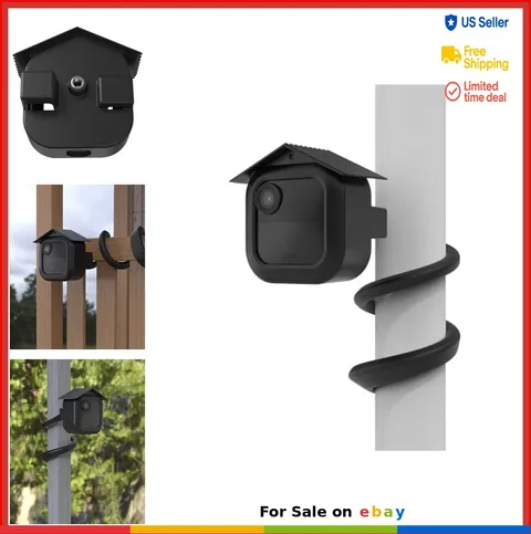 Flexible Twist Mount Weatherproof Camera Cover for Blink Outdoor 4 Black 17.5