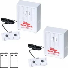 2 Pack Glentronics Watchdog BWD-HWA Water Sensor Alarm with 9V Batteries