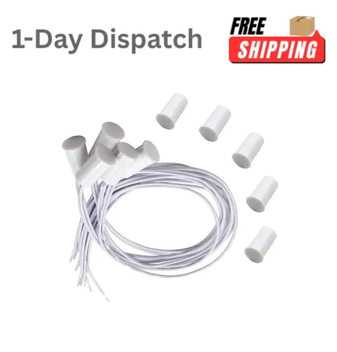 QLXHBOT 5 Sets RC-33 NC Magnetic Door Switch Window Sensor White.