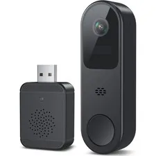 2K HD Battery Doorbell Camera Wireless with Ring Chime, Smart Video Doorbell ...