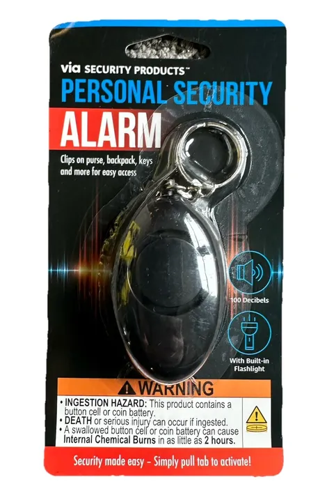 Personal Security Alarm Keychain 100dB Siren + LED Light | Clip-On Safety Alarm
