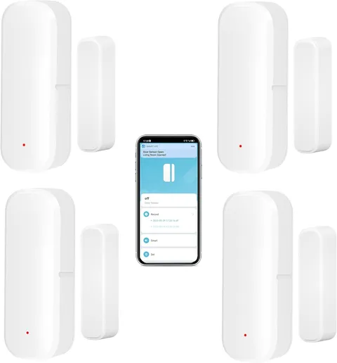 Wifi Door Sensor: Wireless Window Sensor with App Alerts, Tuya Smart Contact Sen