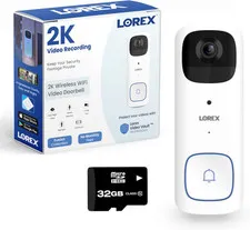 2K Wireless Wifi Smart Video Doorbell Camera | No Subscription Fee | 32GB Micros