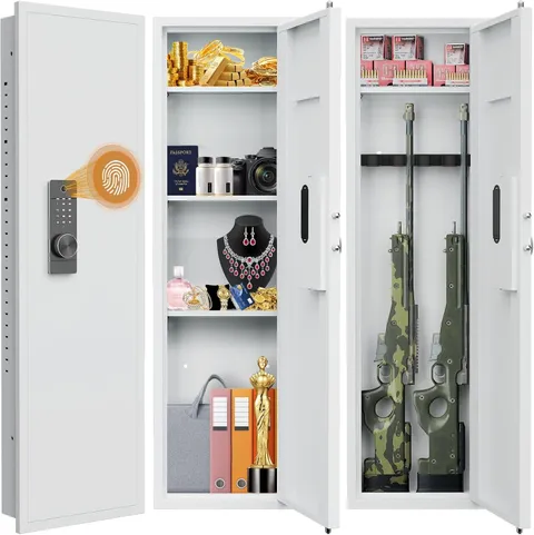 Large Biometric Fingerprint Hidden Safe ,Wall Safe Between the Studs with Shelf