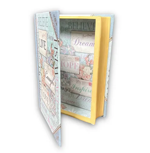 Book Secret Stash Safe Box Storage Hollow Hardcover 6.5x8.5