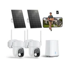 Security Cameras Wireless Outdoor, No Subscription Fee, SV3C Auto BF-A100W2