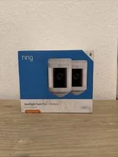 Ring Spotlight Cam Plus, Battery - Smart Security Video Camera White 2-pack