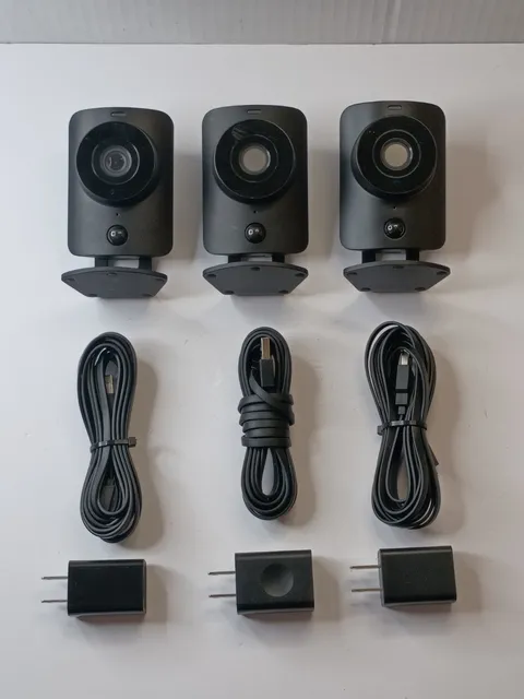 Lot of 3 SimpliSafe SSCM1 and SSCM2 Wired Indoor Home Security Cameras