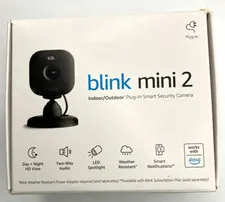 Blink Mini 2 1080p Security Camera with Built-in Mic - Black