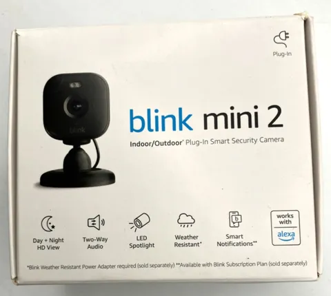 Blink Mini 2 1080p Security Camera with Built-in Mic - Black