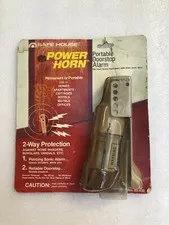 Vintage POWER HORN No. 49430 Portable Doorstop Alarm - USA