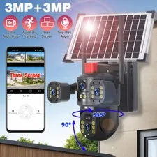 Camara De Seguridad Solar Inalambricas Para Exterior Con Vision Nocturna y Audio