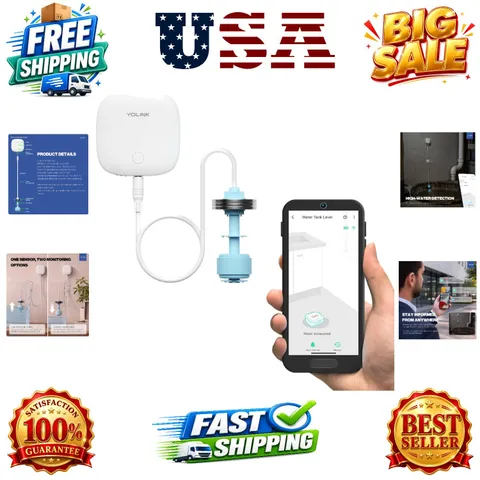 LoRa Smart Water Level Monitoring Sensor, Wireless Battery-Powered Float Swit...
