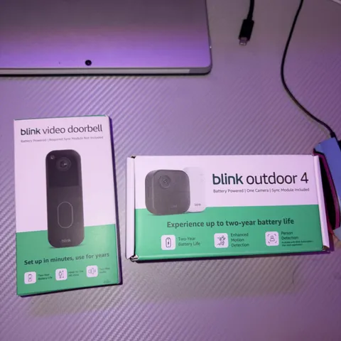 Blink Outdoor 4 and Battery Doorbell 2K+ 1080p camera and 2K battery doorbell