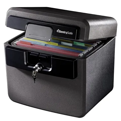 HD4100 Fire-Resistant and Water-Resistant Box Safe with Key Lock, 0.65 cu. ft.